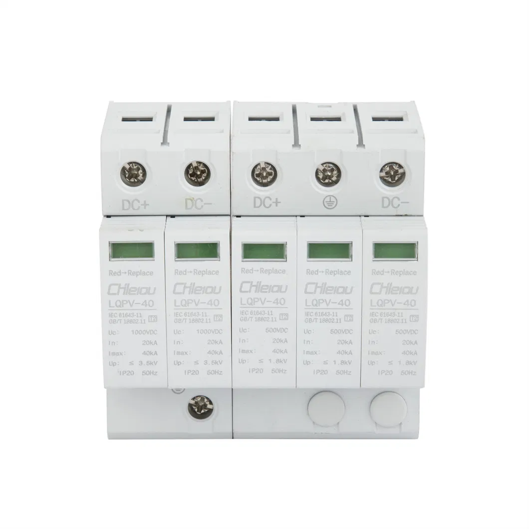 Lqpv Photovoltaic Surge Protector 40ka Lightning Arrester