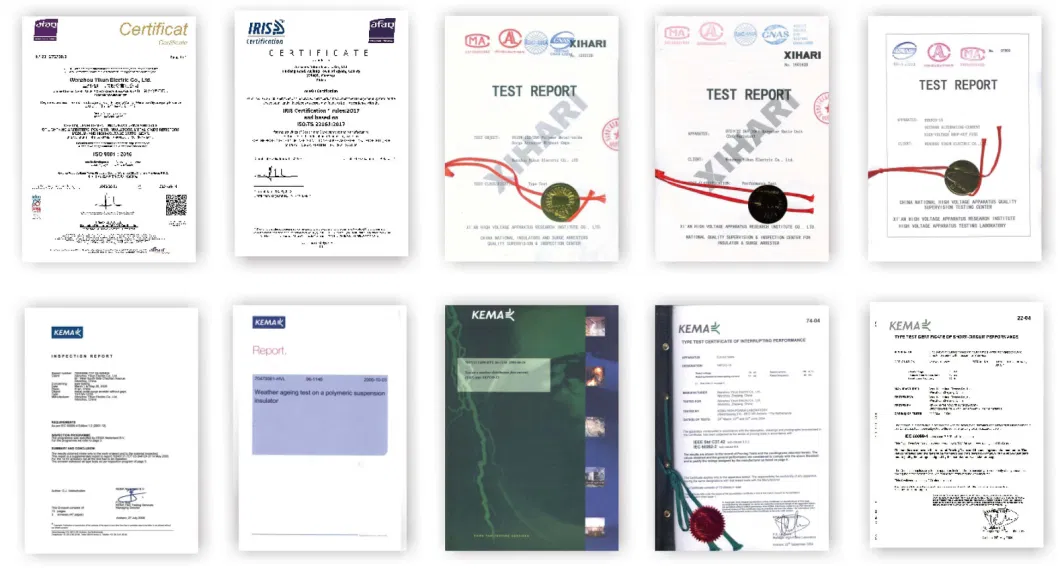 11kv/12kv 10ka Polymeric Zinc Oxide Distribution Lightning Surge Arrester